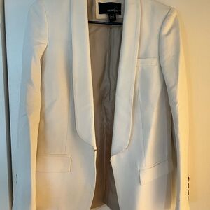 Mango White Women's Blazer